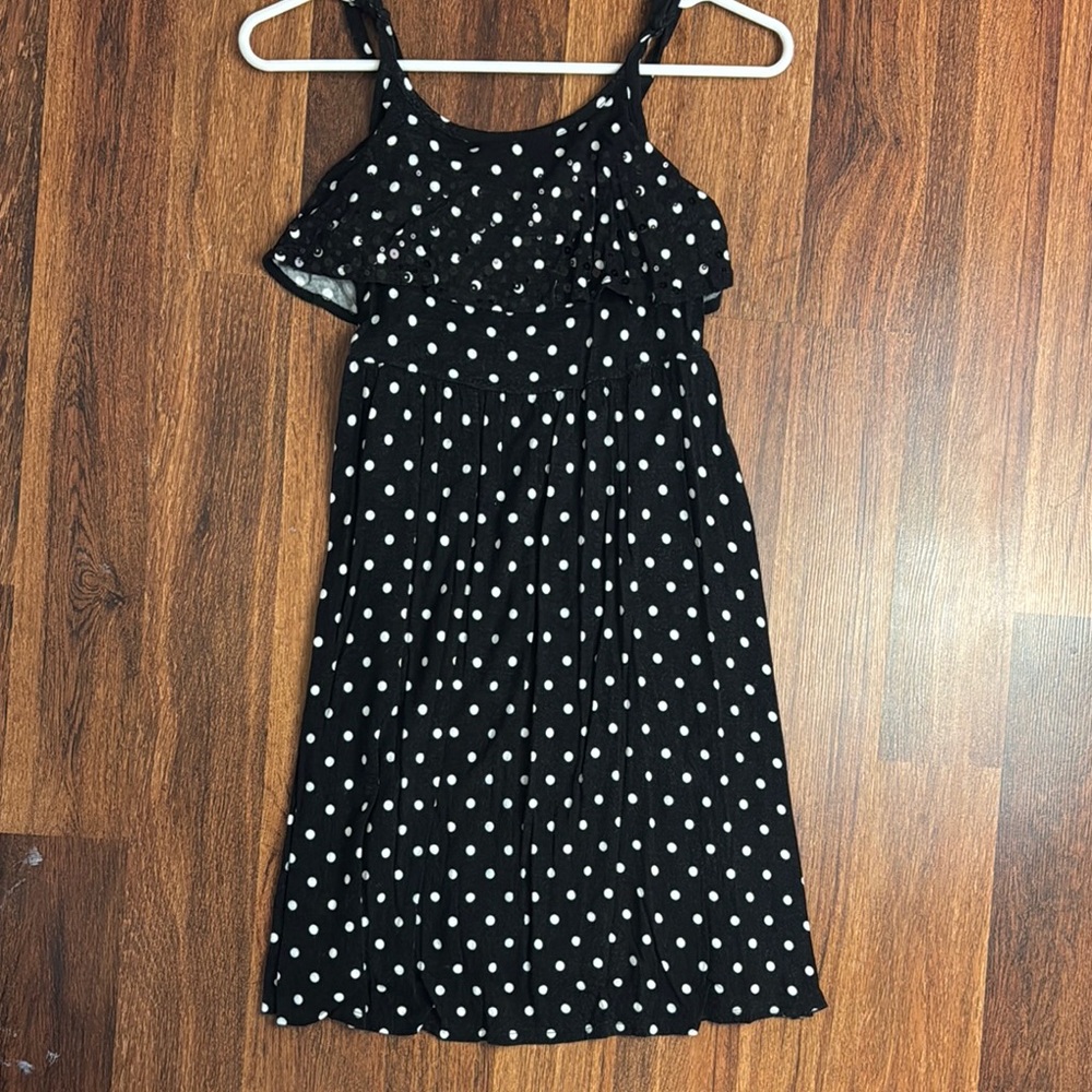 Justice Black Polka Dot Kids Dress